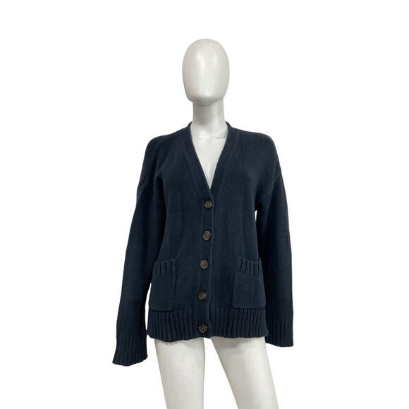 Jenni Kayne 'Cody' Blue Cotton Cardigan Size M - Picture 2 of 5